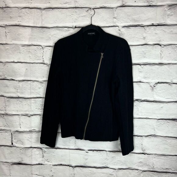 Eileen Fisher Women's Black Lightweight Mid-Length Jacket Size M - Picture 2 of 7